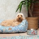 image 7 of Morris & Co Bower Print Square Box Dog & Cat Bed - Small Blue | S