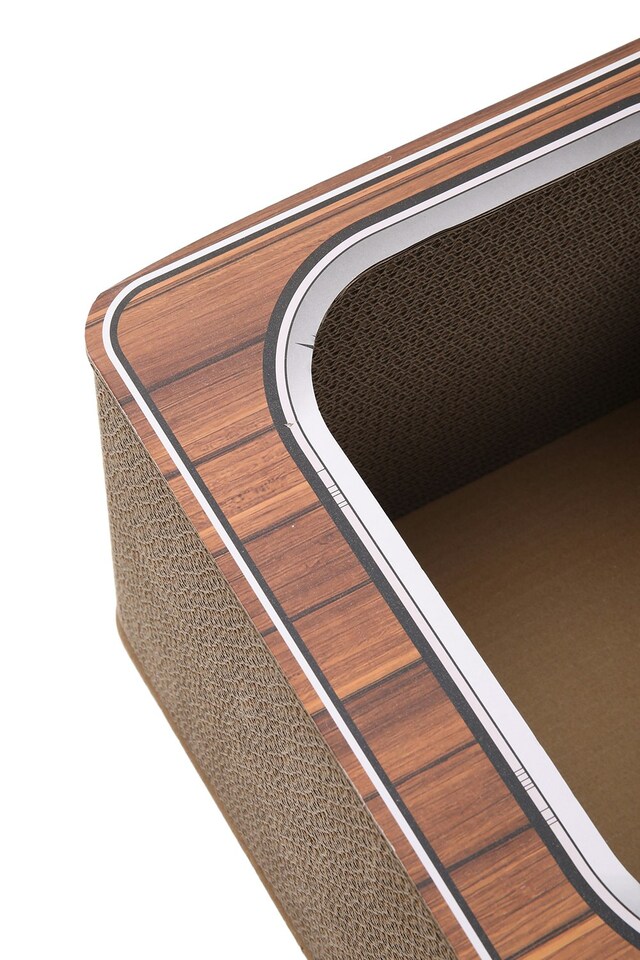 image 1 of Living and Home Cat Scratcher Pet House Bed - TV Shape Design