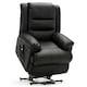 image 9 of Loxley Single Motor Electric Rise Recliner Bonded Leather Lift Chair (Black)