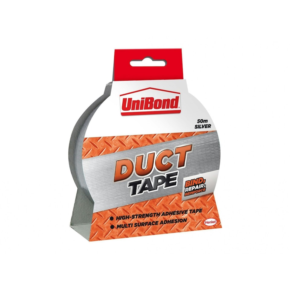 Unibond Diy Duct Tape - Multi Colour - Silver, 50mm x 50m