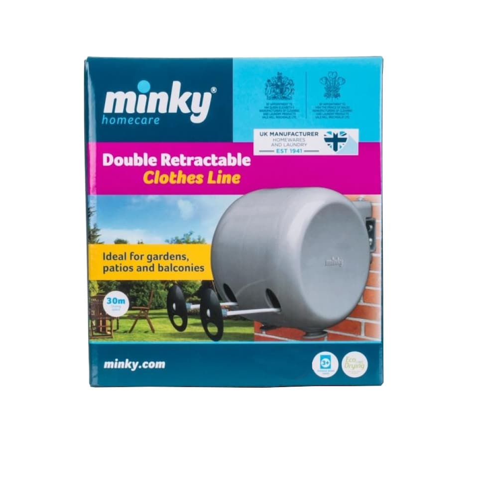 image 1 of Minky Retractable Clothes Line | White | White | 30m | 1