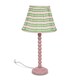 image 1 of ValueLights Bobbles Pink Bobbin Table Lamp Pink Aztec Pleat Shade | Pink