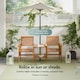 image 3 of VonHaus Meranti Hardwood 2 Seater Garden Jack & Jill Love Seat Brown