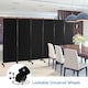 image 3 of COSTWAY 6-Panel Folding Room Divider 172cm Rolling Privacy Screen-Black