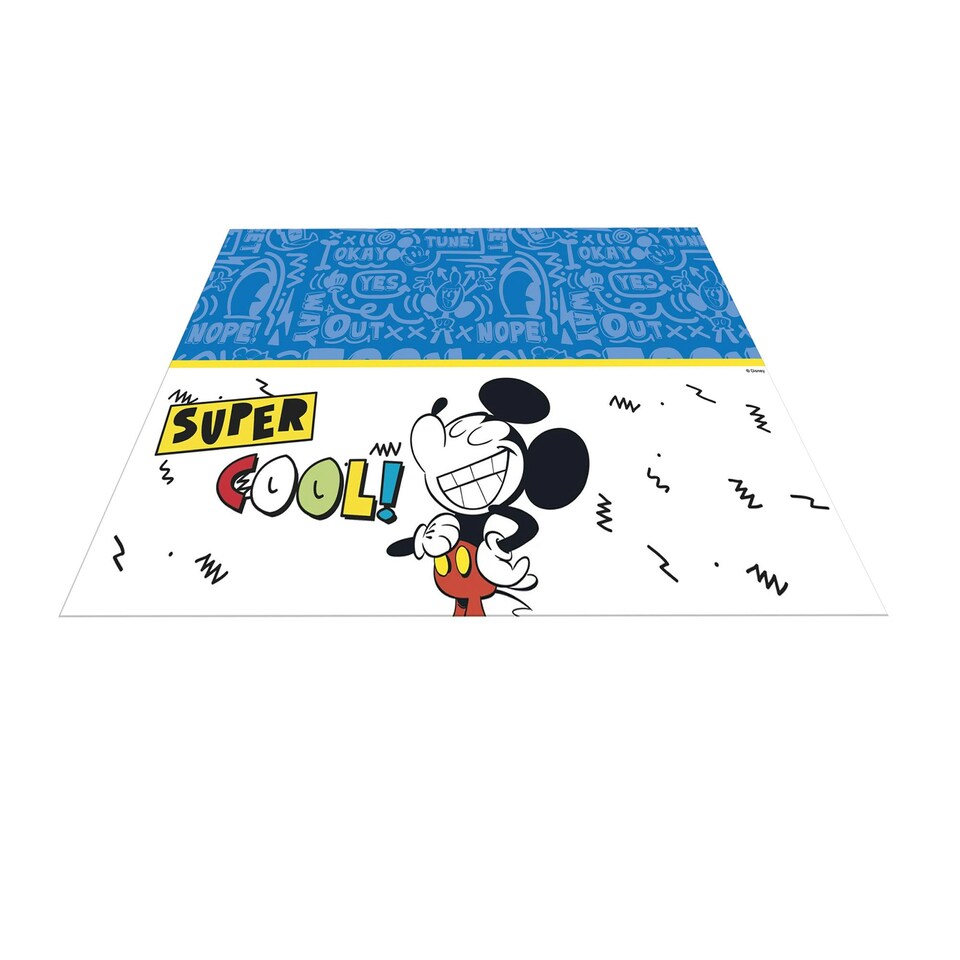 image 1 of Disney Super Cool Plastic Mickey Mouse Party Table Cover - Multicoloured - One Size