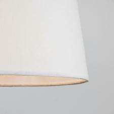 ValueLights Modern Tapered White Faux Linen Ceiling Pendant Table Lamp Light Shade