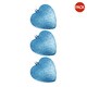 image 1 of Davies Products Glitter Hearts Bauble (Pack of 3) - Kingfisher Blue - 9cm