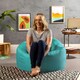 image 2 of icon Classic Indoor Outdoor Bean Bag Aqua Blue Bean Bag Chair Blue | Blue