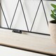 image 3 of OHS Geometric Wire Hanging Wooden Wall Mounted Display Storage Organiser Shelf - Black
