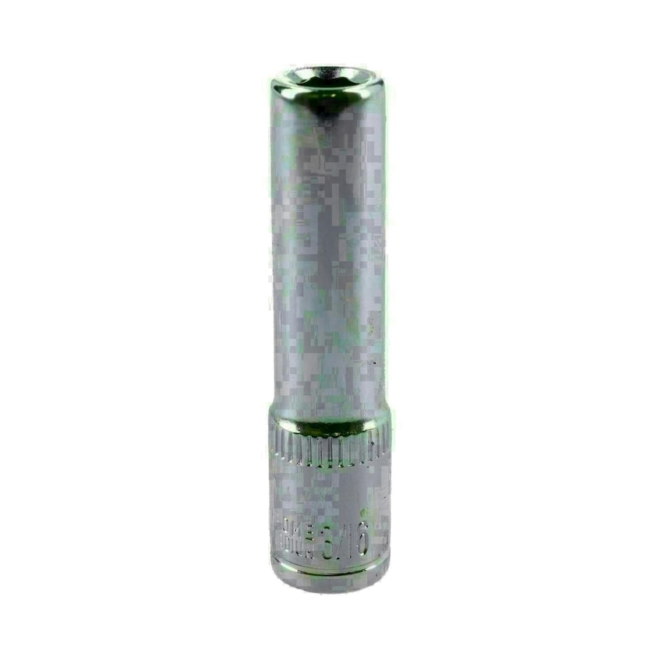image 1 of 3/16" Deep SAE Socket 1/4" Drive 48mm Length 6 Point Chrome Vanadium Steel