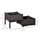 image 5 of Outsunny 2-Piece Raised Garden Bed Planter Box for Flowers, Vegetables, Herbs