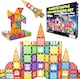 image 1 of Desire Deluxe Magnetic Tiles Building Blocks Set Toy for Girls & Boys 3+ Year - Educational Magnet Stem Learning Construction Toy Preschool Brain Development Toy for Kids, Birthday Gift, 100pc