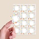image 2 of Doctors Design 65mm Square Sticker sheet of 12