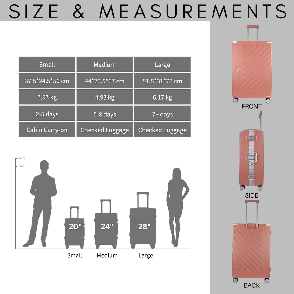 image 1 of Zipperless Suitcase Set, PC Hard Shell, Small & Large, TSA Lock