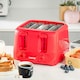 image 2 of GEEPAS 4 Slice Toaster 1400W, Red