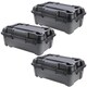 image 3 of 2 x 18 Litre Indoor Outdoor Heavy Duty Black Storage Bunker Trunks Ideal For DIY Use Tradesman & Handyman Black