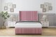 image 1 of Sloomy Hargrave Pink Plush Divan Bed With Mattress No Drawers With 54" Wingback Headboard & 12" Matching Footboard 5' King | Pink | Pink | King | 1
