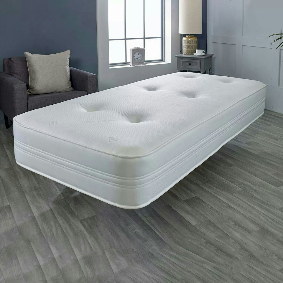 image 1 of Sirocco Airflow Hybrid Mattress - 18cm Deep, Spring & Memory Fibre Support White | Single