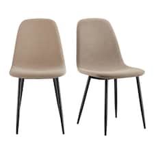 VonHaus Cavell Cord Textured Set of 2 Dining Chairs