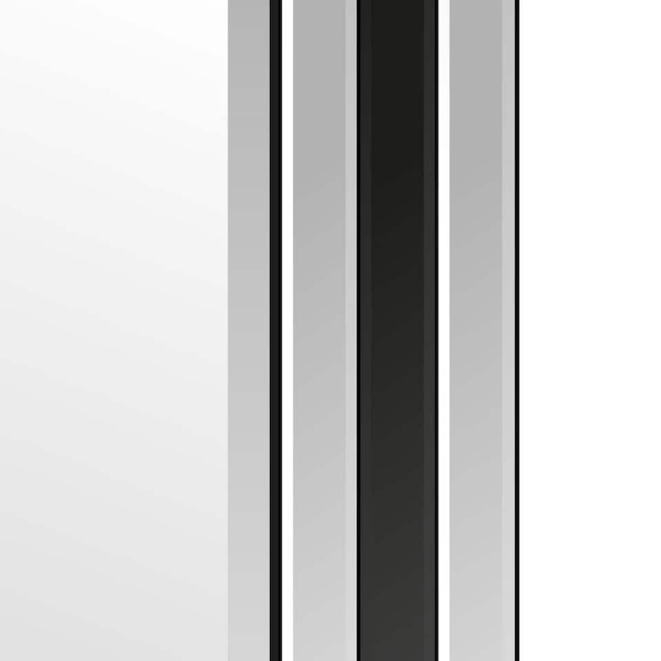 image 1 of Dalton Black All Glass Mirror 90 x 60 CM Black