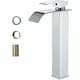 image 1 of Basin Tap Silver Waterfall Tall Single Lever Handle Single Hole Mono Basin Mixer