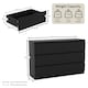 image 3 of Vida Designs Denver 6 Drawer Chest of Drawers Bedroom Storage, Black