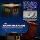 image 4 of Outsunny Gas Fire Pit Table with 50,000 BTU Burner, Cover, Glass Beads, Brown