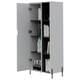 image 5 of Core Products Dallas Bookcase Display Unit - White & Carbon Grey Oak Effect, H160.0cm x W68.6cm x D42.3cm White
