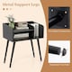 image 9 of COSTWAY Modern Nightstand 2-Tier Bedside Table Black Black