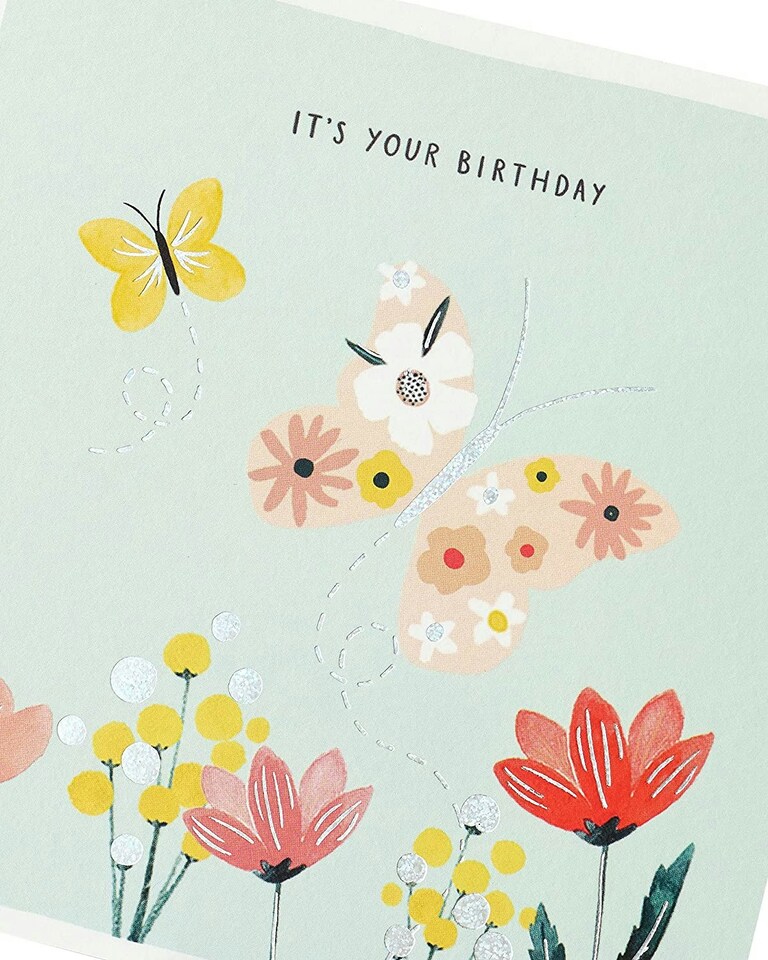 image 1 of Cute Flower Design Birthday Card