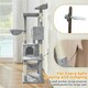 image 6 of Yaheetech 185 cm Tall Large Plush Cat Tower Light Grey