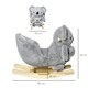 image 7 of HOMCOM Kids Plush Ride-On Rocking Horse Koala-shaped Toy w/ Gloved Doll Grey