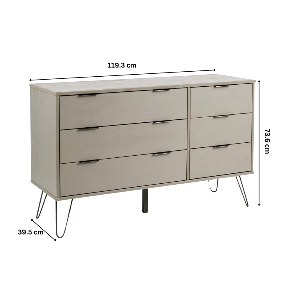 image 1 of Chest of 4 Drawers Clothing Cabinet Storage Organiser Bedroom Furniture | Grey