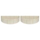 image 1 of Harbour Housewares Semicircular Steel Raised Beds - 120cm x 60cm - Ivory - 2pc Cream