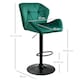 image 7 of HOMCOM Set Of 2 Luxurious Velvet-Touch Bar Stools Metal Frame Footrest Green