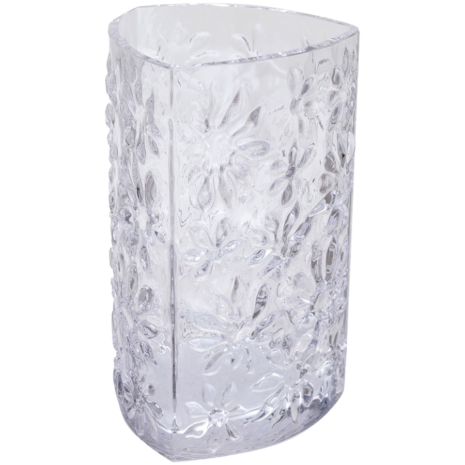 image 1 of Dartington Crystal Botanical Triangular Vase Clear
