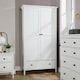 image 2 of Bellevue 1 Or 2 Door Wardrobe MDF Bedroom Furniture White | White