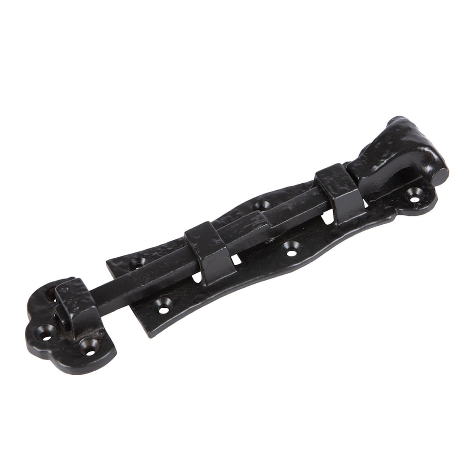 image 1 of Hammer & Tongs Straight Antique Fish Tail Surface Bolt - W140mm - Black | Black | Black