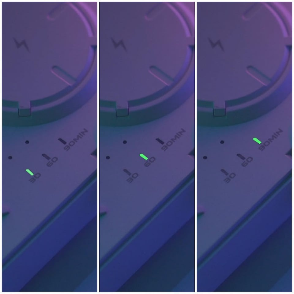 image 1 of ValueLights White 3-in-1 Wireless Charging Pad with Colour Changing Light