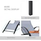 image 5 of Outsunny 3 Pieces Lounge Chair Set Garden Sunbathing Chair w/ Table Light Grey