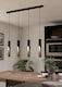 image 2 of EGLO Barbotto Modern Industrial 4 Pendant Light WBS | Black