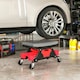 image 8 of HOMCOM Rolling Mechanic Stool, 135kg Capacity Workshop Stool, Black Black