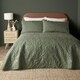 image 1 of Serene Luana Bedspread Dark Green