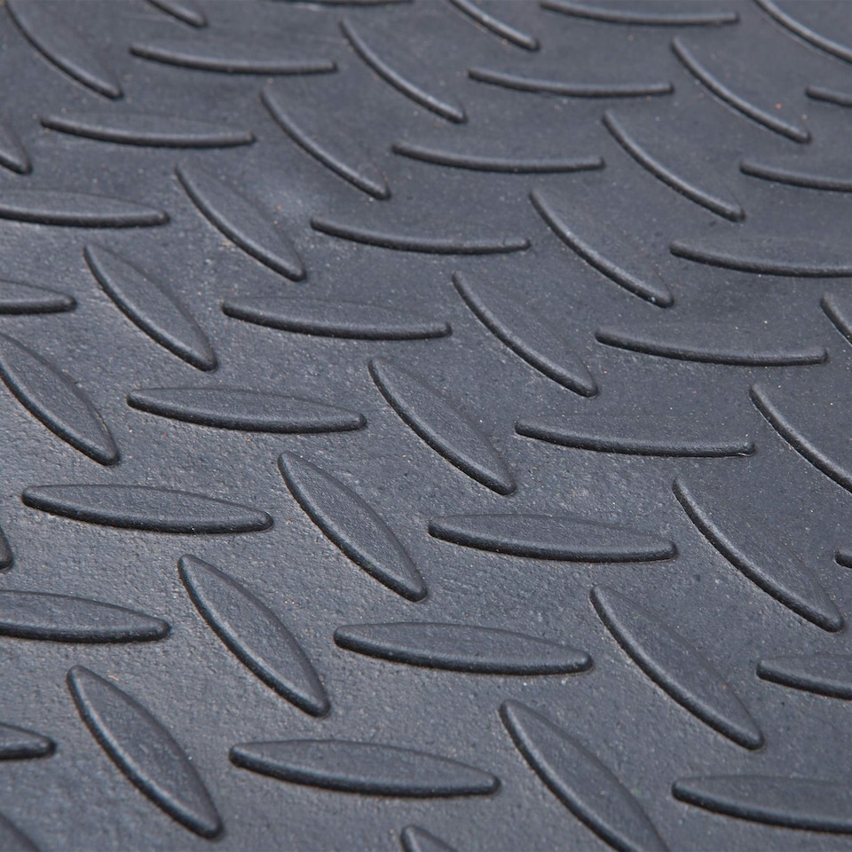 image 1 of Nicola Spring Heavy Duty Rubber Boot Tray - 80 x 40cm - Black Black