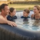 image 3 of Wave Pacific 6 Person Inflatable Hot Tub, Slate Rattan