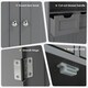 image 7 of COSTWAY Bathroom Cabinet Wooden Storage Cupboard Grey Grey