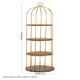 image 5 of Interiors by Premier Stylish Large Cage Design Bookshelf, Durable Bird Cage Design Book Storage Shelf, Spacious Tall Book Shelf Gold