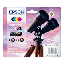 Epson 502XL Binoculars Genuine High Yield Multipack, 4-colours Ink Cartridges