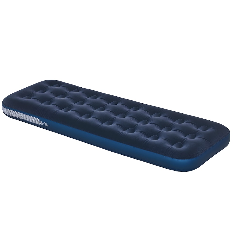 image 1 of Outsunny Single Air Mattress, Portable Air Bed with Flocked Surface, Blue