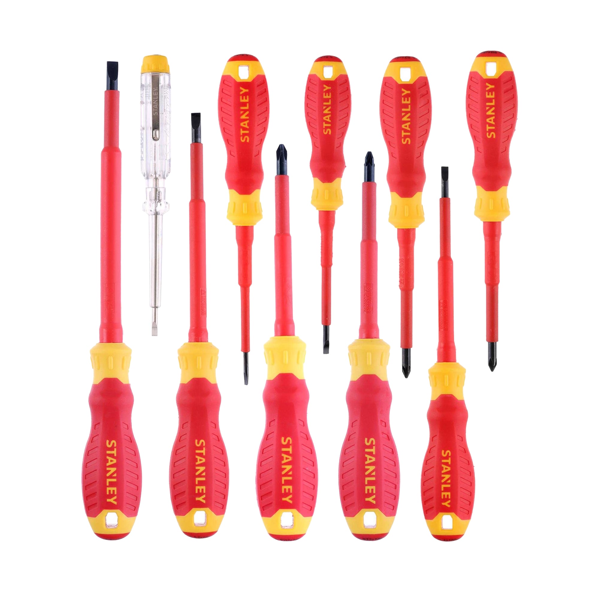 Stanley Insulated Screwdriver Set Set (Pack of 10) Red Red/Yellow One Size 1